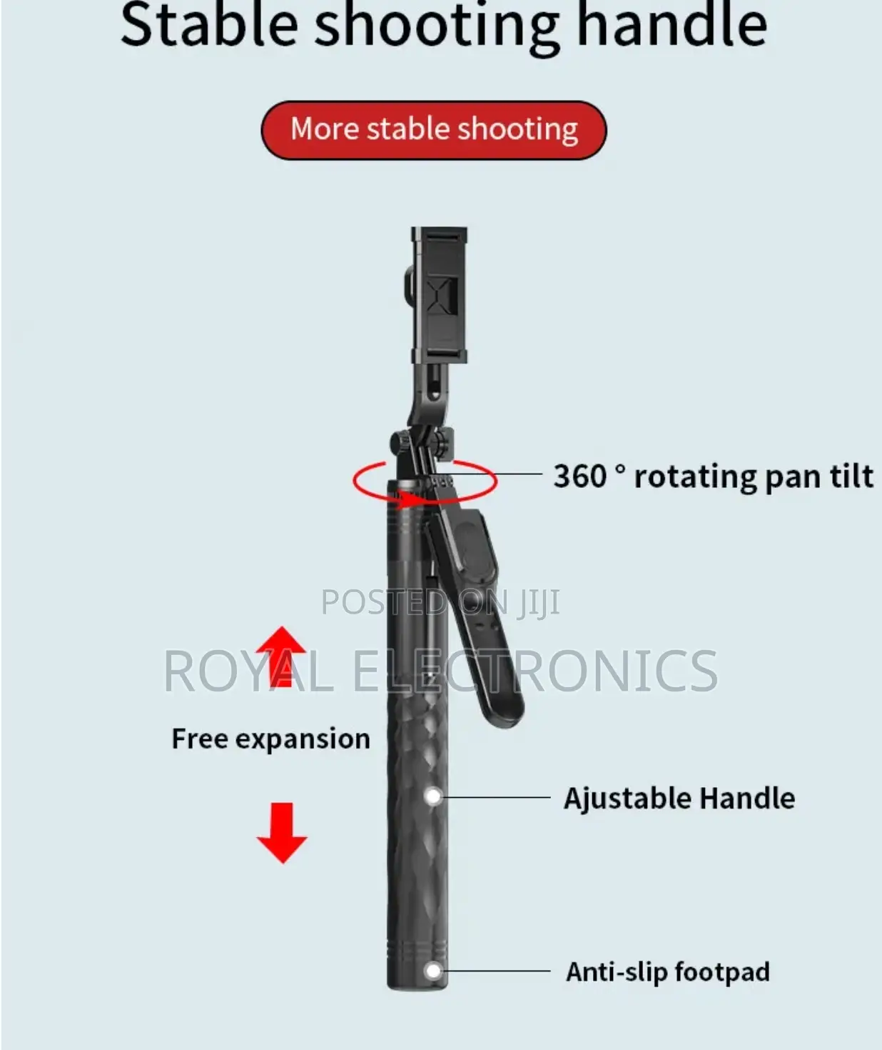 Jmary Camera/Phone Selfie Stick Tripod(1.75 Meter 1 Kg Max)