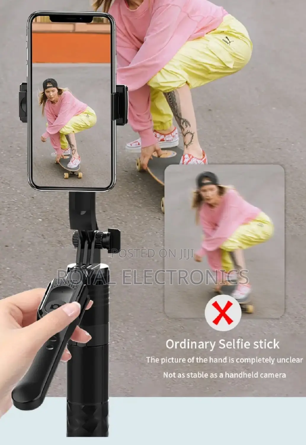 Jmary Camera/Phone Selfie Stick Tripod(1.75 Meter 1 Kg Max)