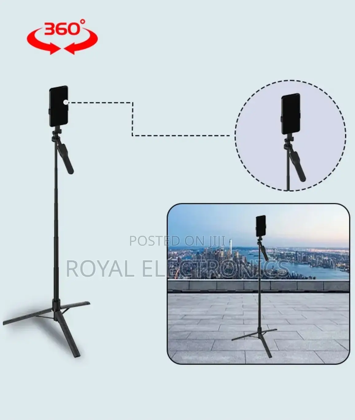 Jmary Camera/Phone Selfie Stick Tripod(1.75 Meter 1 Kg Max)