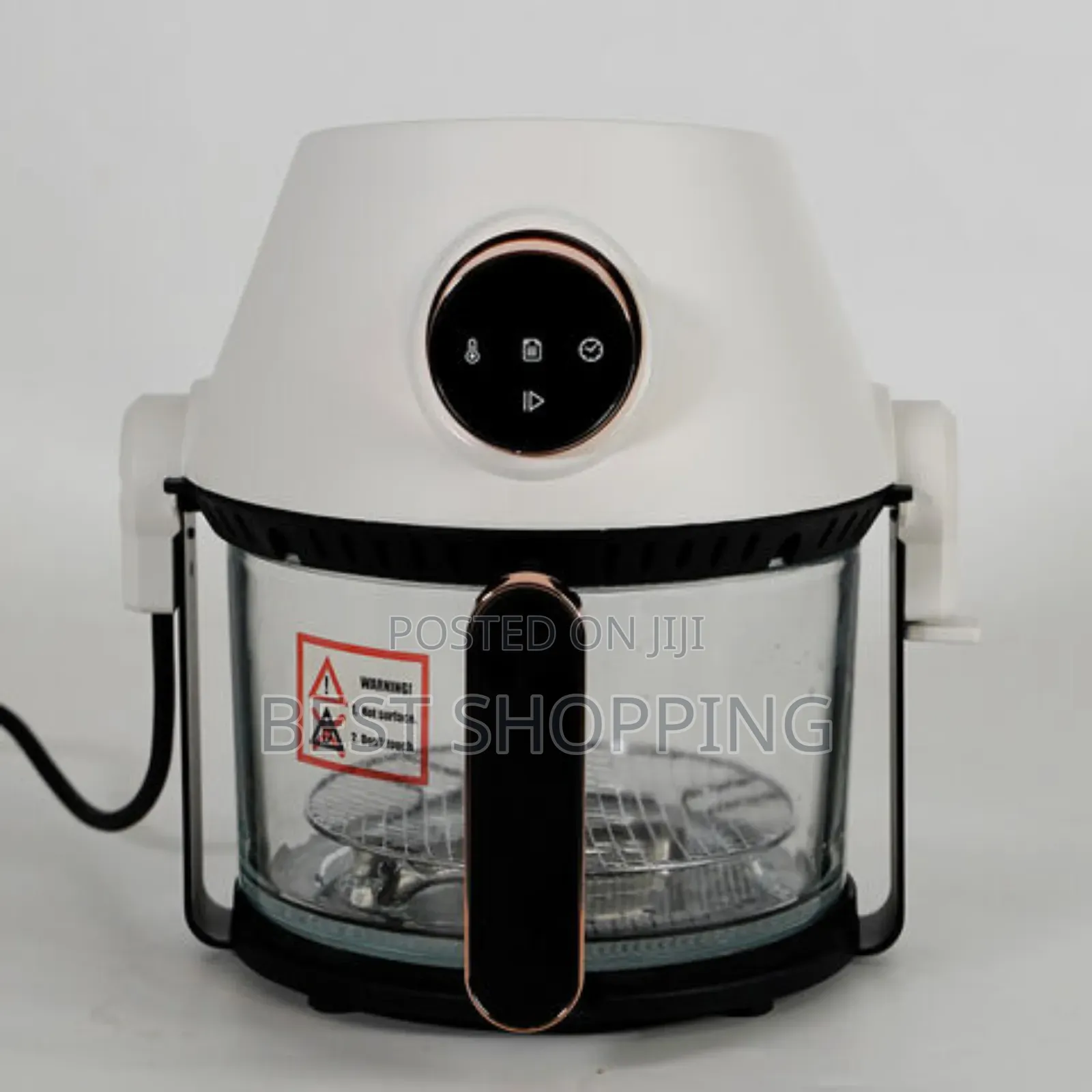 2 in 1 Transparent Glass Air Fryer Grill Stove ያለዘይት ግሪል ስቶቨ