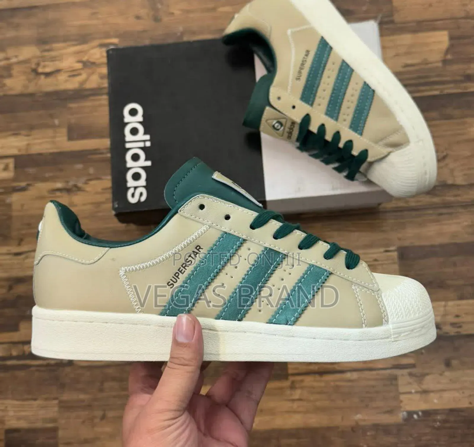 Adidas Super Star Tan Green Master Quality Shoes