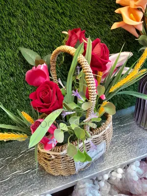 Enchanting Abba Flower Basket of Joy 
