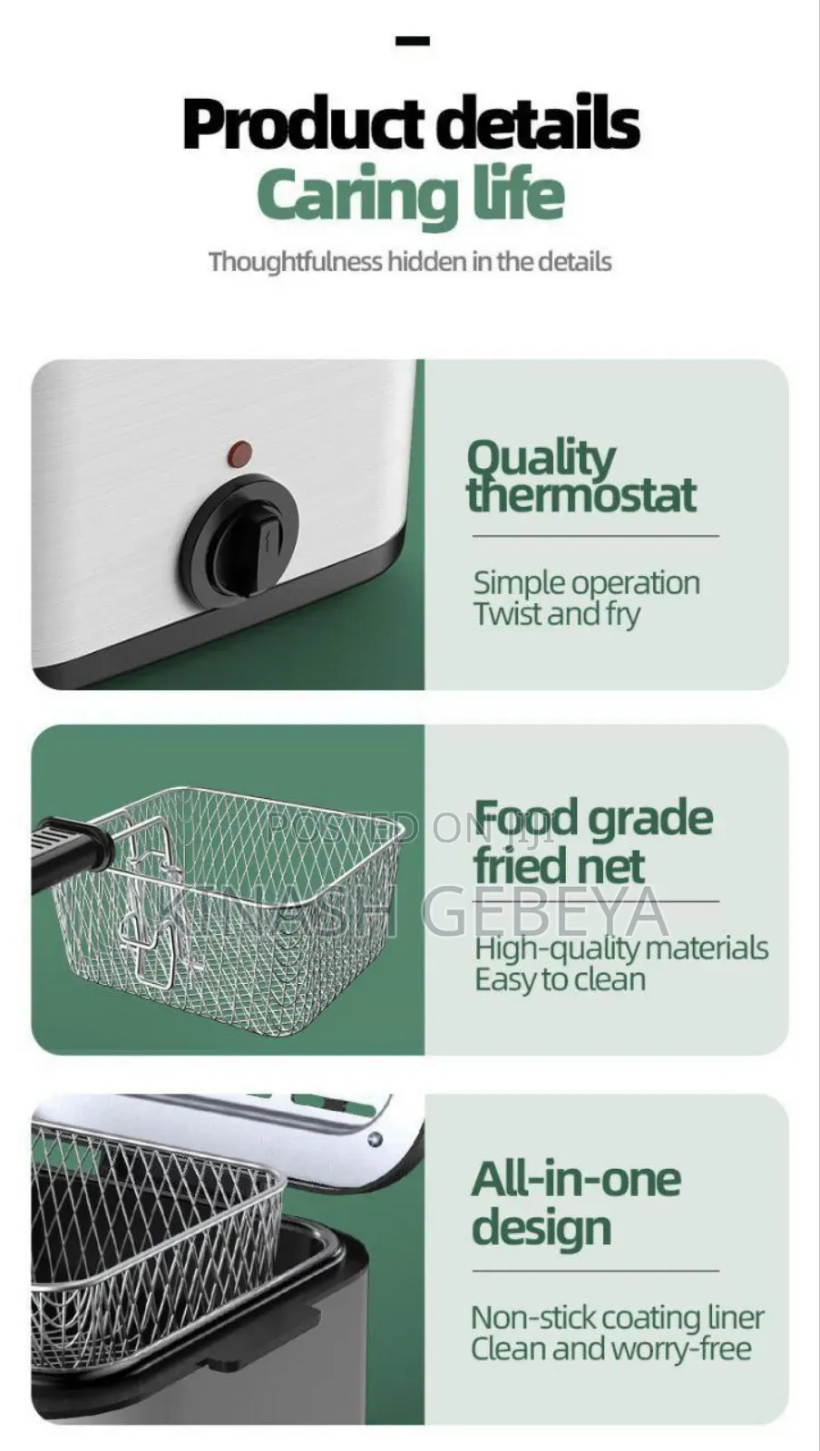 2.5 Litre Boma High Quality Deep Fryer(መጥበሻ)