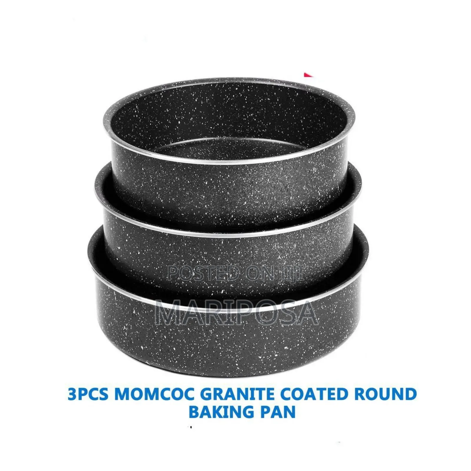 3pcs Momcoc Granite Coated Round Baking Pan