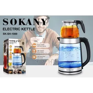 Sokany Glass Electric Kettle + Tea Pot
