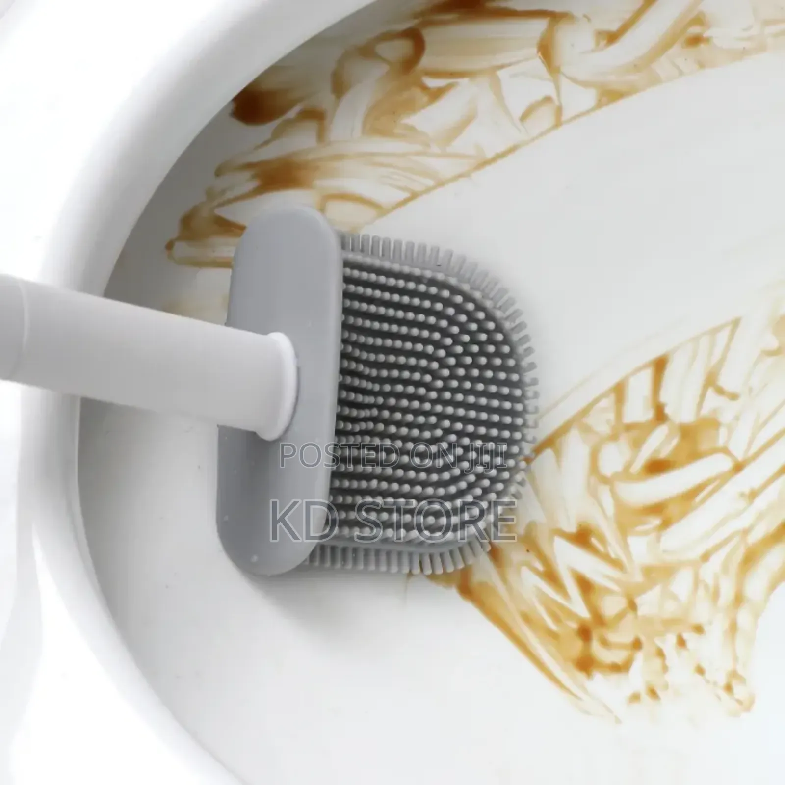  Silicone Toilet Cleaning Brush With Holder