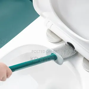  Silicone Toilet Cleaning Brush With Holder
