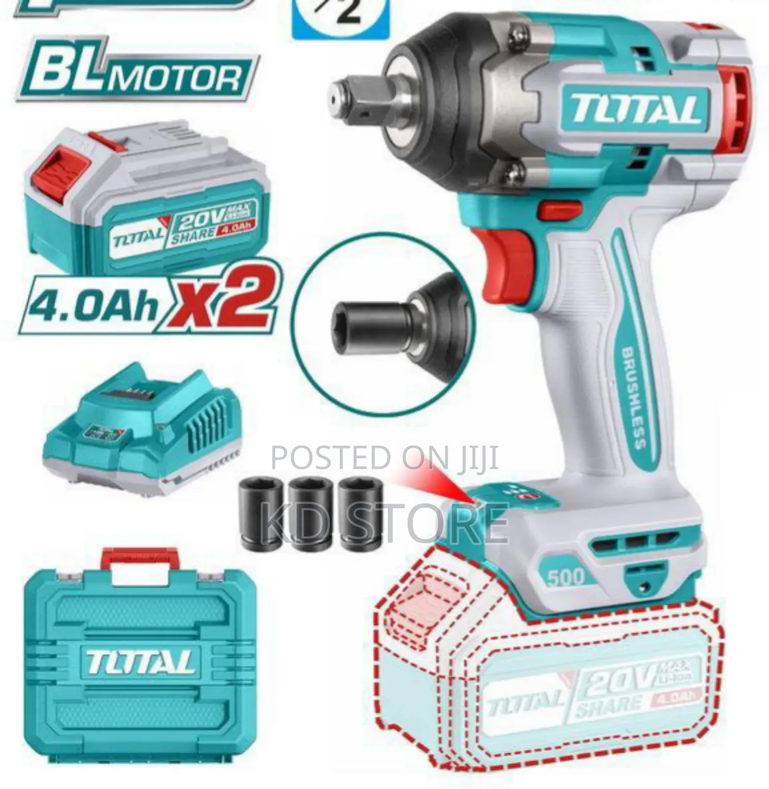 Rechargeable Impact Wrench 
ጐማ መፍቻ