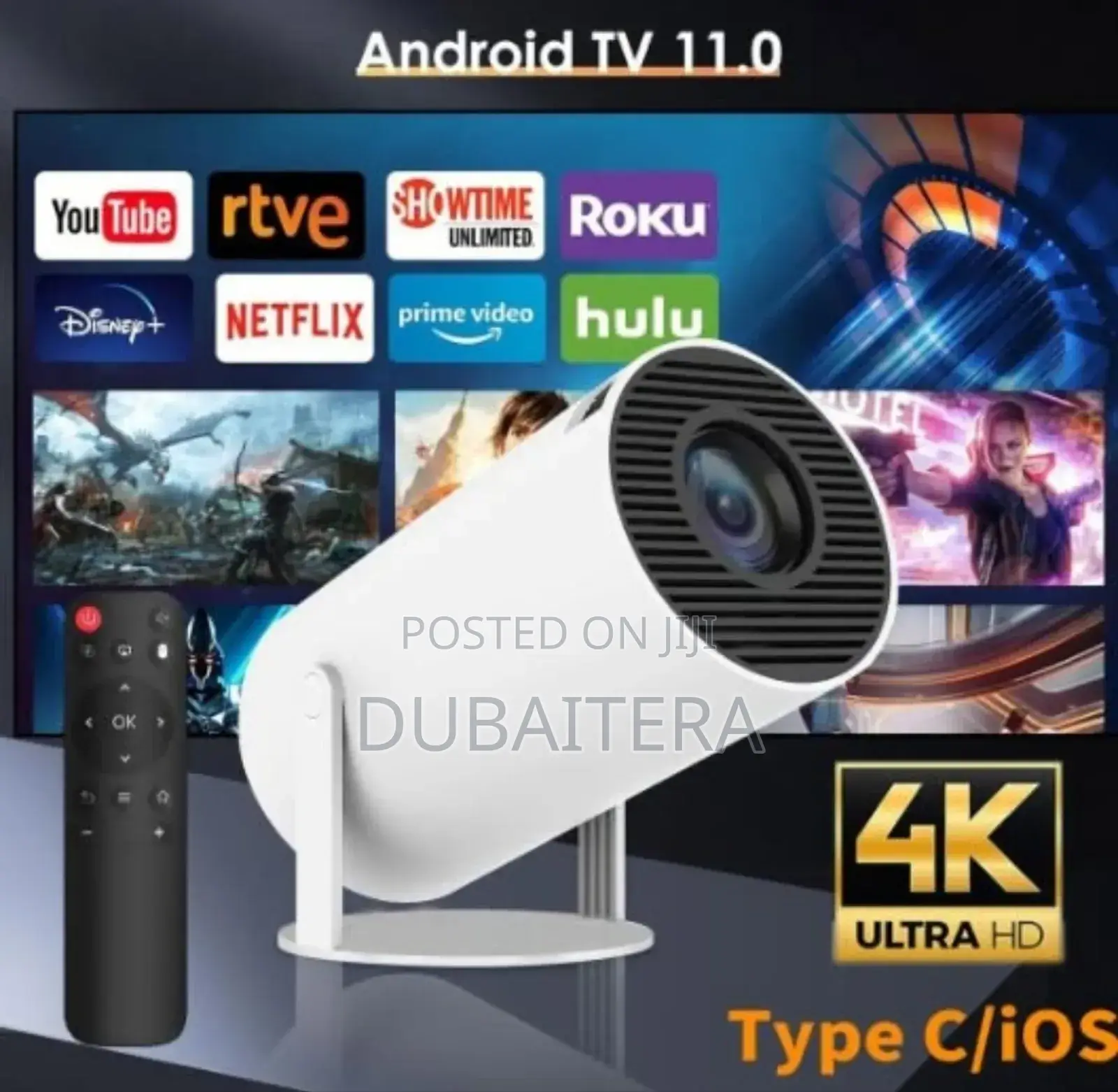 ከwifi ጋር በመገናኘት Youtube, Netflix መጠቀም የሚያስቺል Projector