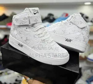Louis Vuitton Lv X Nike Air Force 1 Mid-Top “White” Shoes