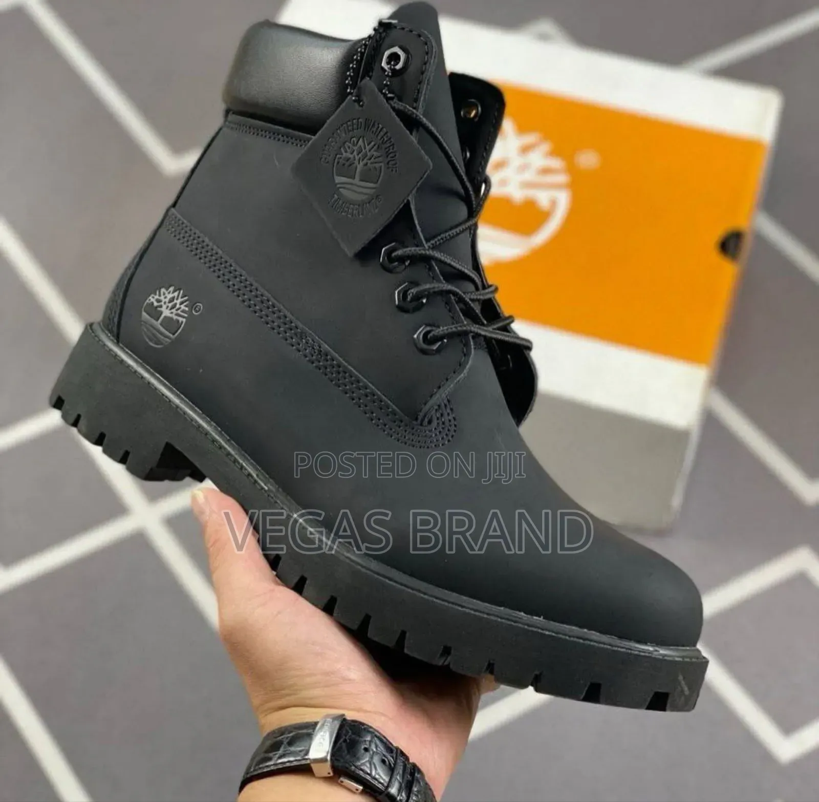 Timberland Premium High Triple Black Master Quality Shoes