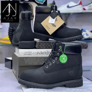 Timberland Premium High Triple Black Master Quality Shoes