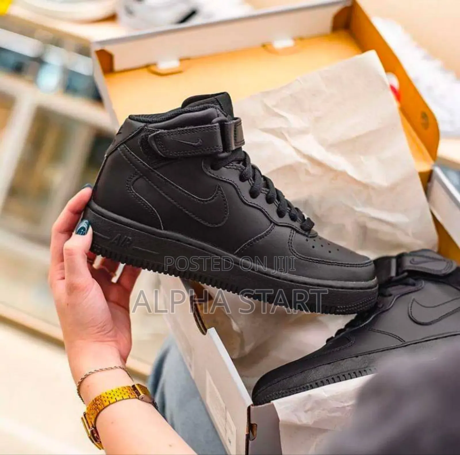 Nike Air Force 1 Mid ‘Triple Black’ Shoes 40 -43