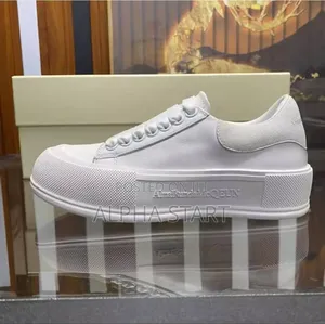 Alexander McQueen Deck Plimsole Platform Triple White’ Shoes