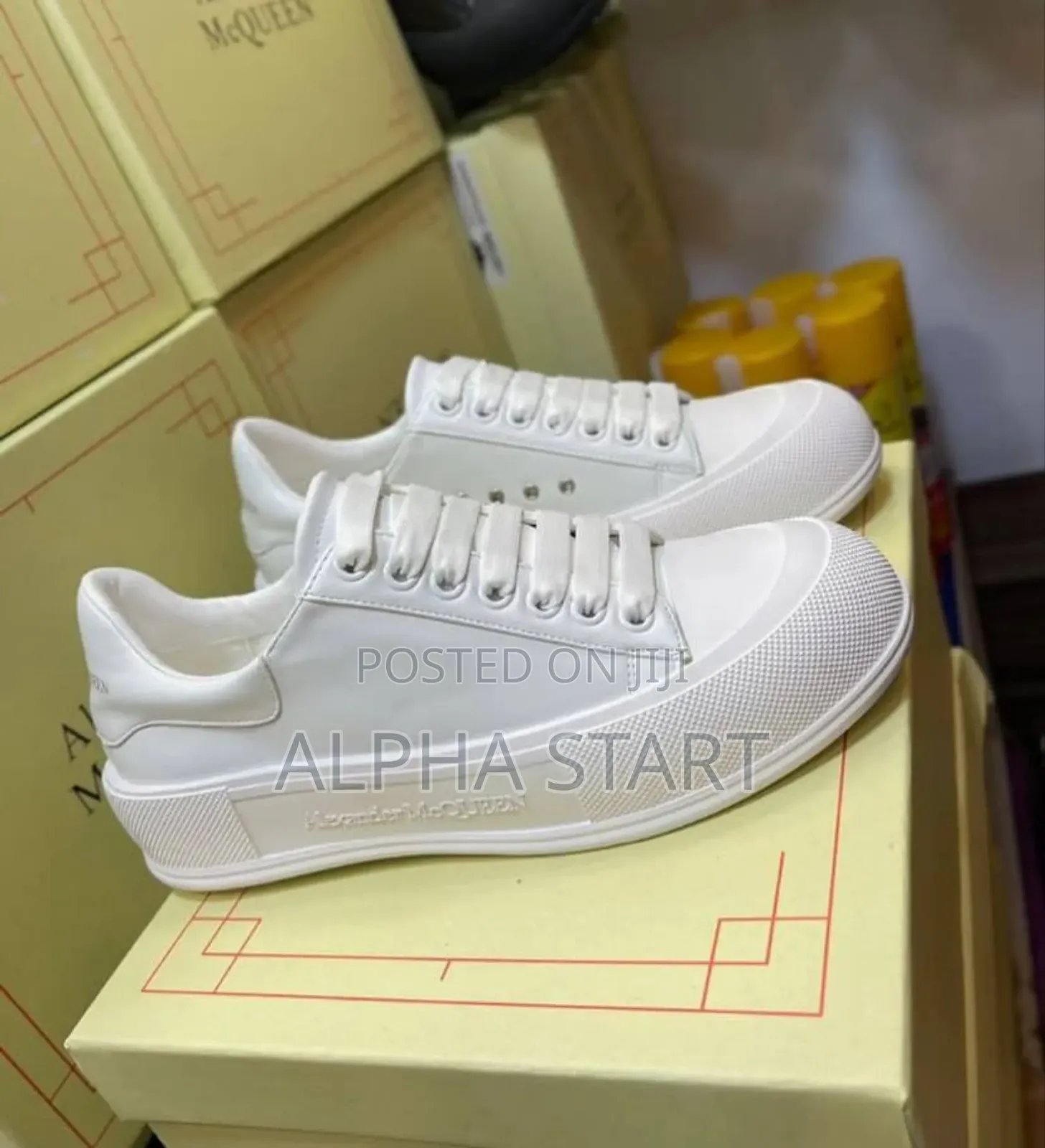 Alexander McQueen Deck Plimsole Platform Triple White’ Shoes