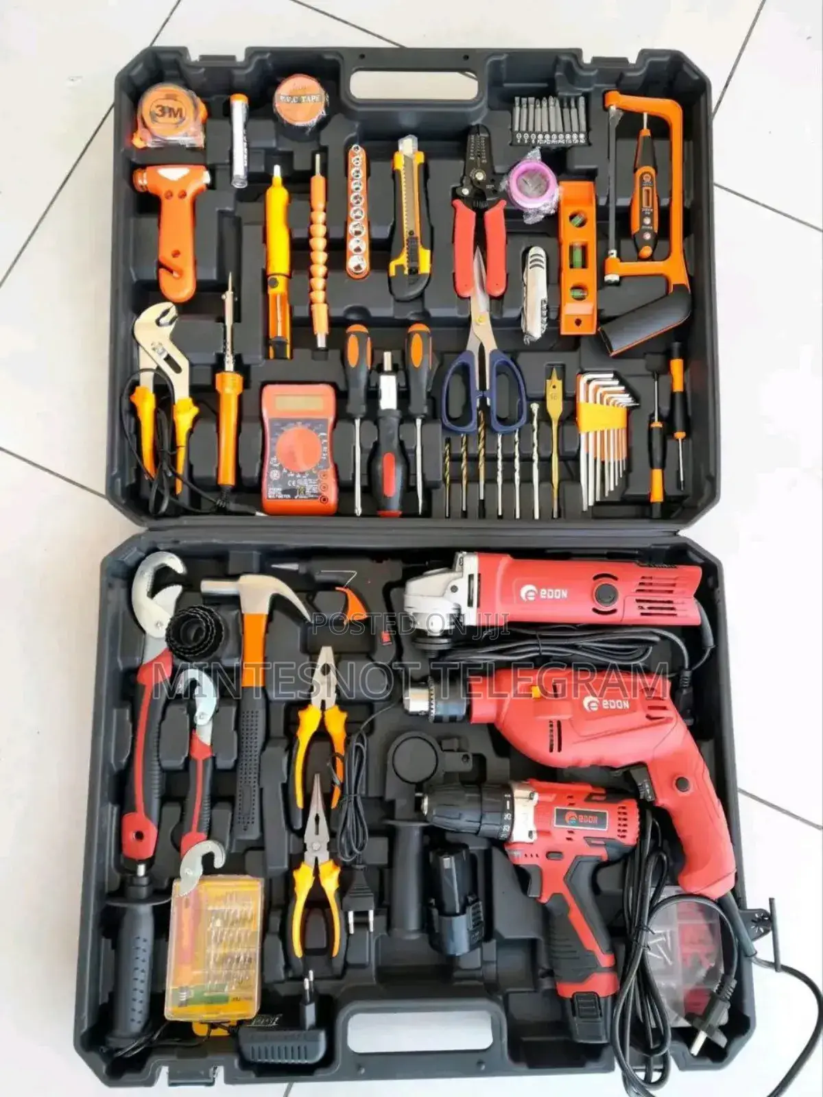 Edon Toolset With Drill and Grinder