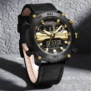 Naviforce Quartz Original Bnew Digital Geniune Leather