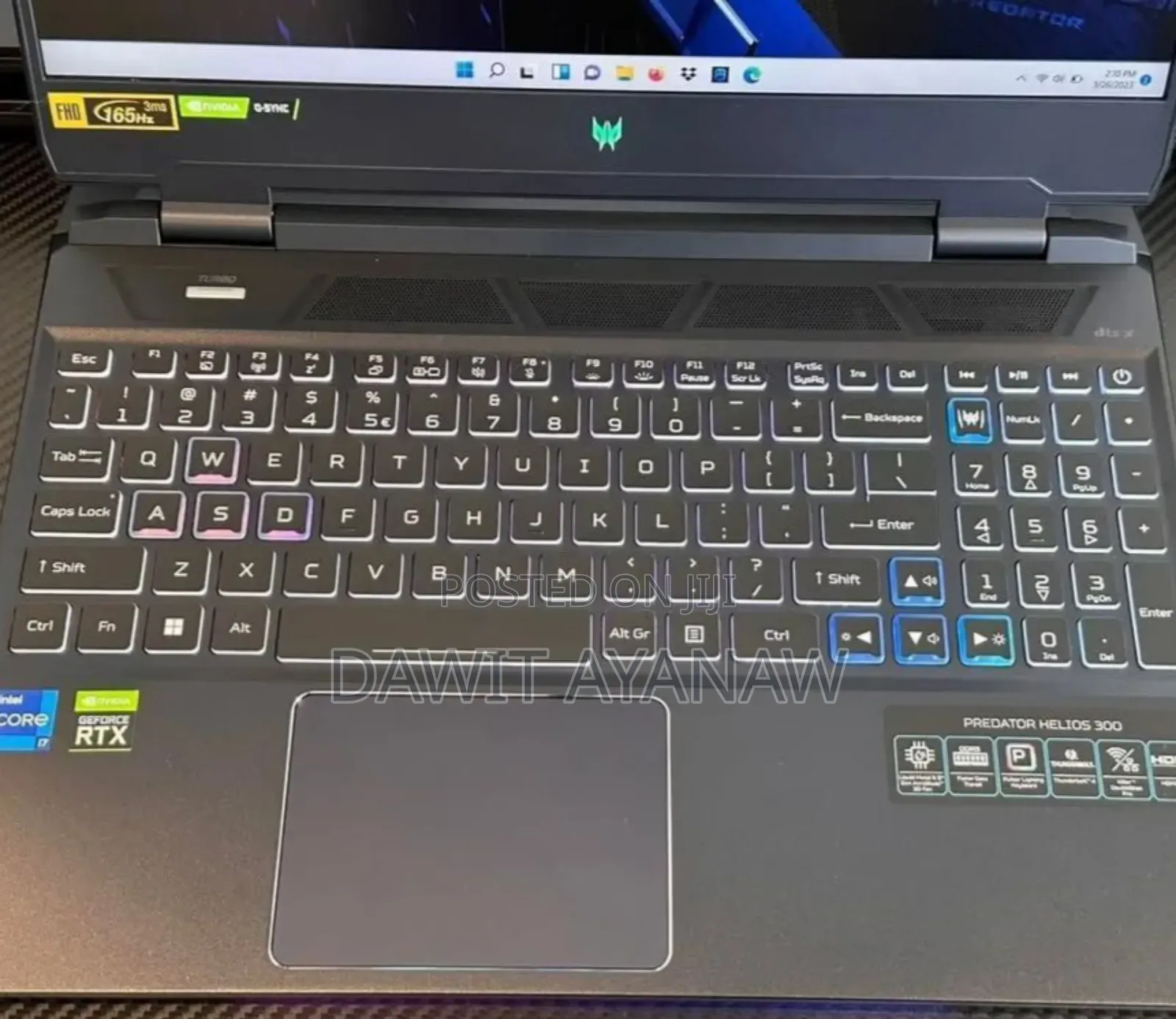 New Laptop Acer Predator Helios 300 16GB Intel Core I7 SSD 1T