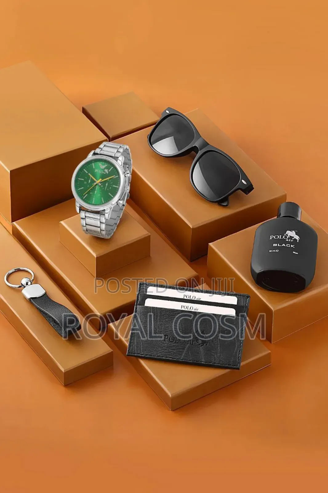 Polo Air Silver Watch Gift Packages for Men