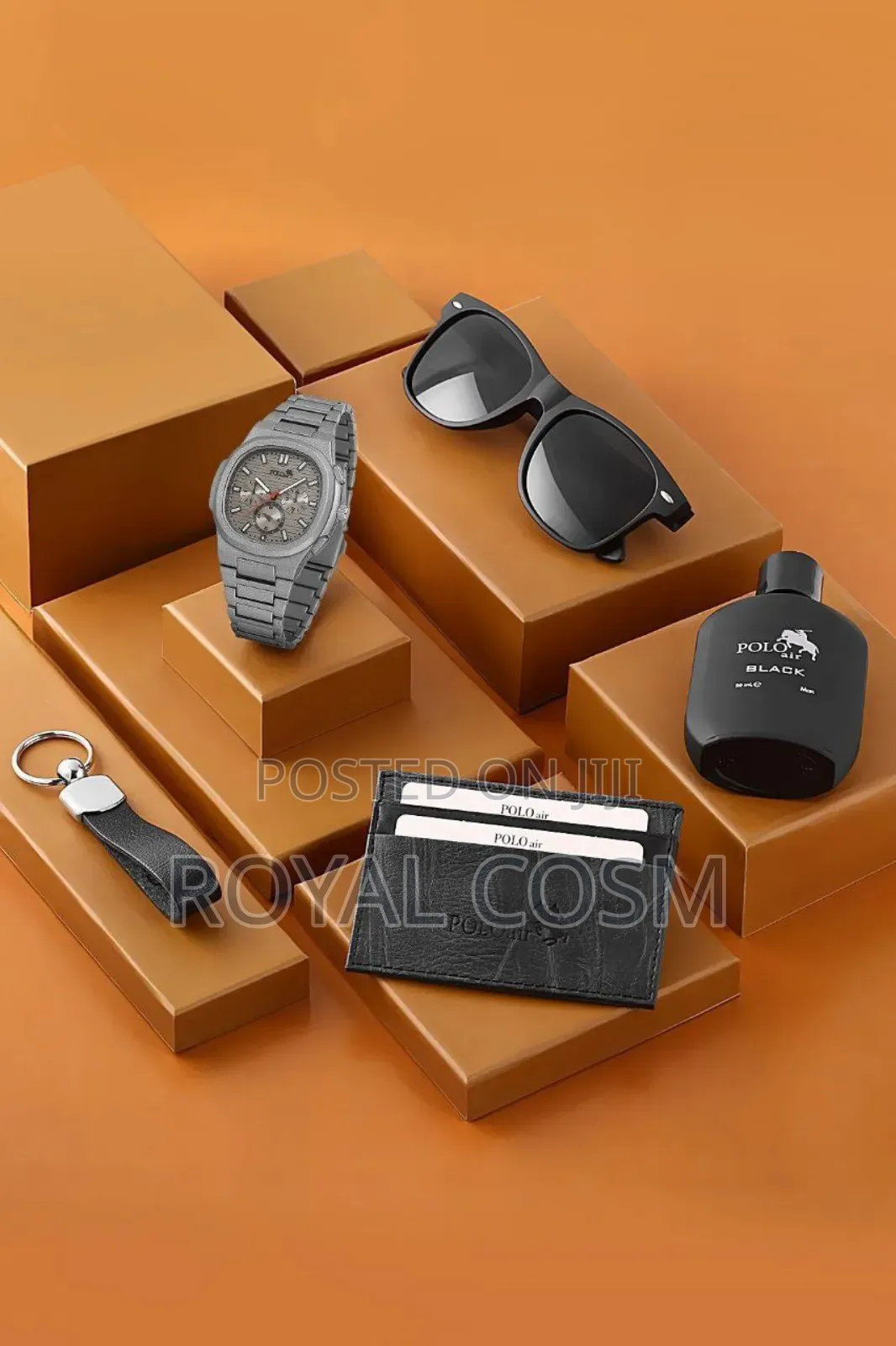 Polo Air Silver Watch Gift Packages for Men