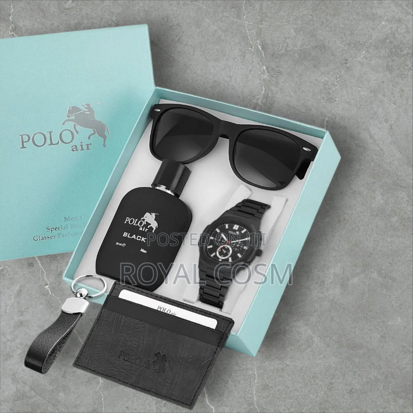 Polo Air Mens Black Watch Gift Sets
