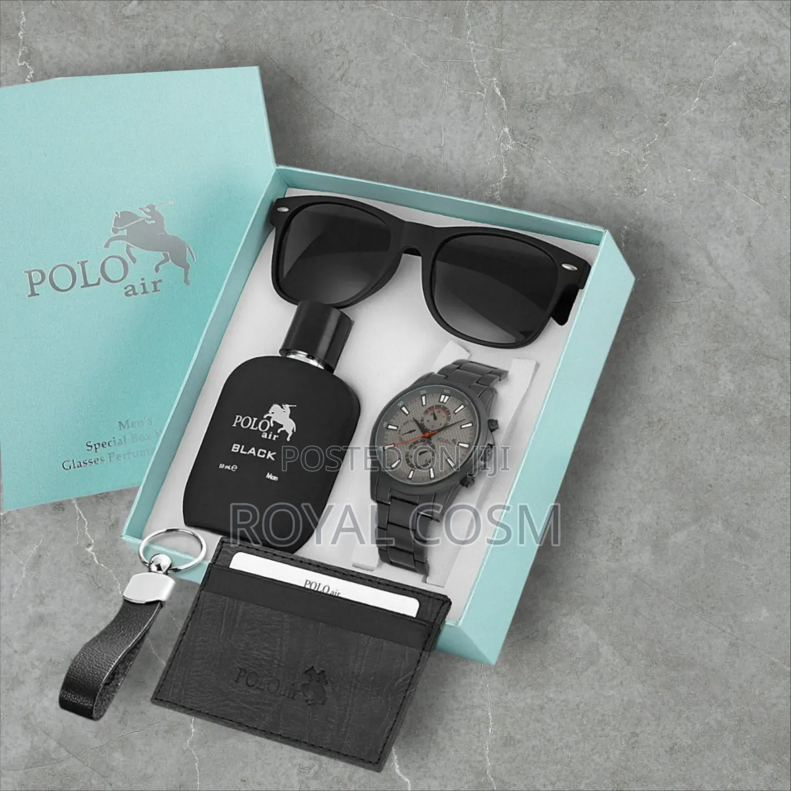 Polo Air Mens Black Watch Gift Sets
