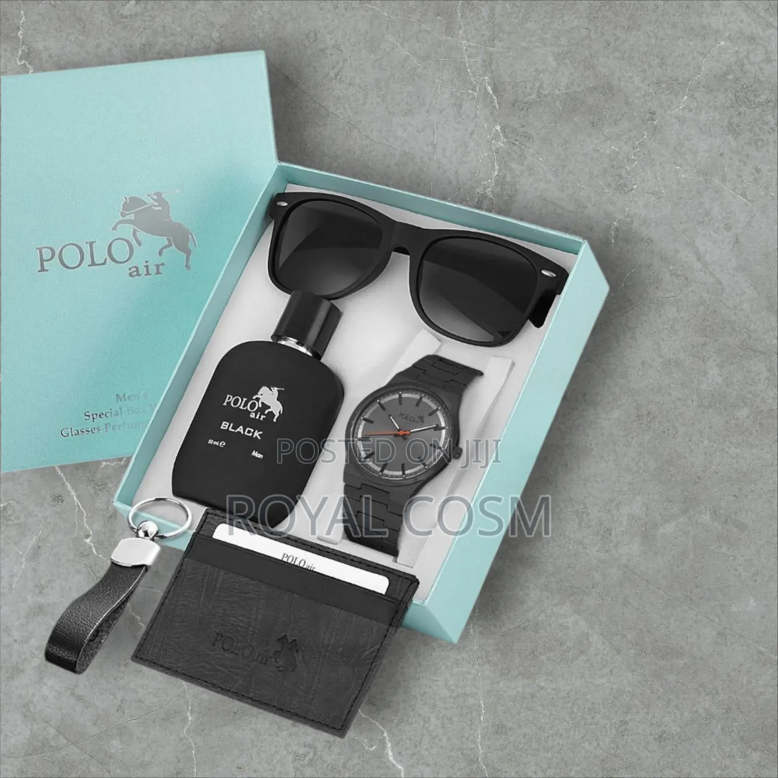 Polo Air Mens Black Watch Gift Sets