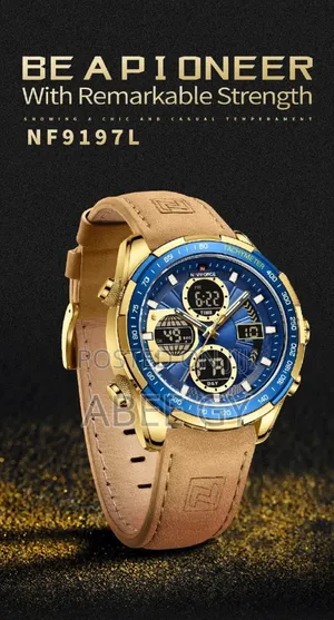 Photo - Naviforce Original New Digital Sport Geniune Leather