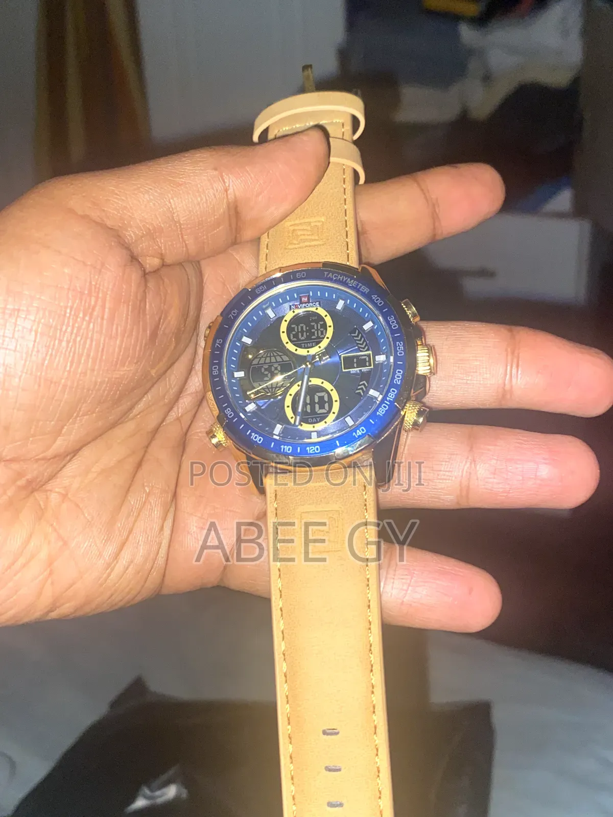 Naviforce Original New Digital Sport Geniune Leather