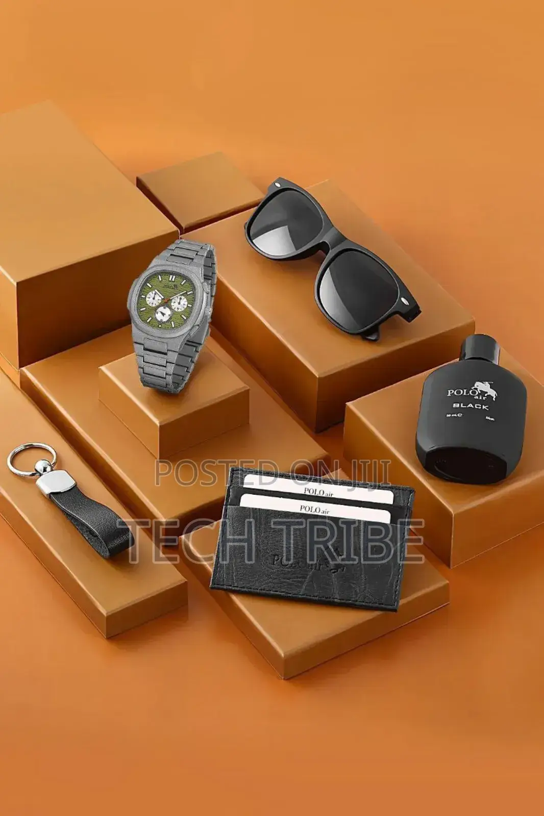 Polo Air Men's Gift Set Watch Glasses Perfume Special Box
