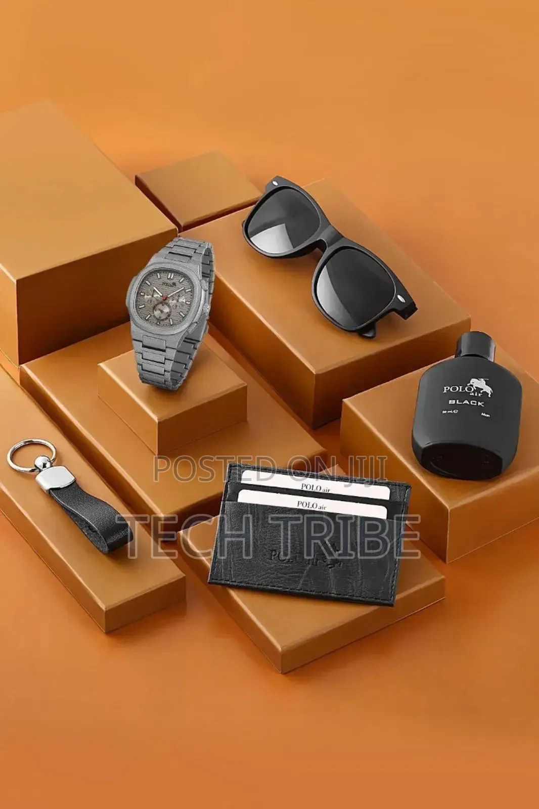 Polo Air Men's Gift Set Watch Glasses Perfume Special Box