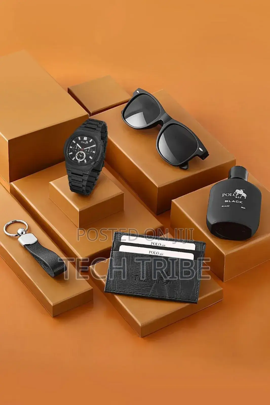 Polo Air Men's Gift Set Watch Glasses Perfume Special Box