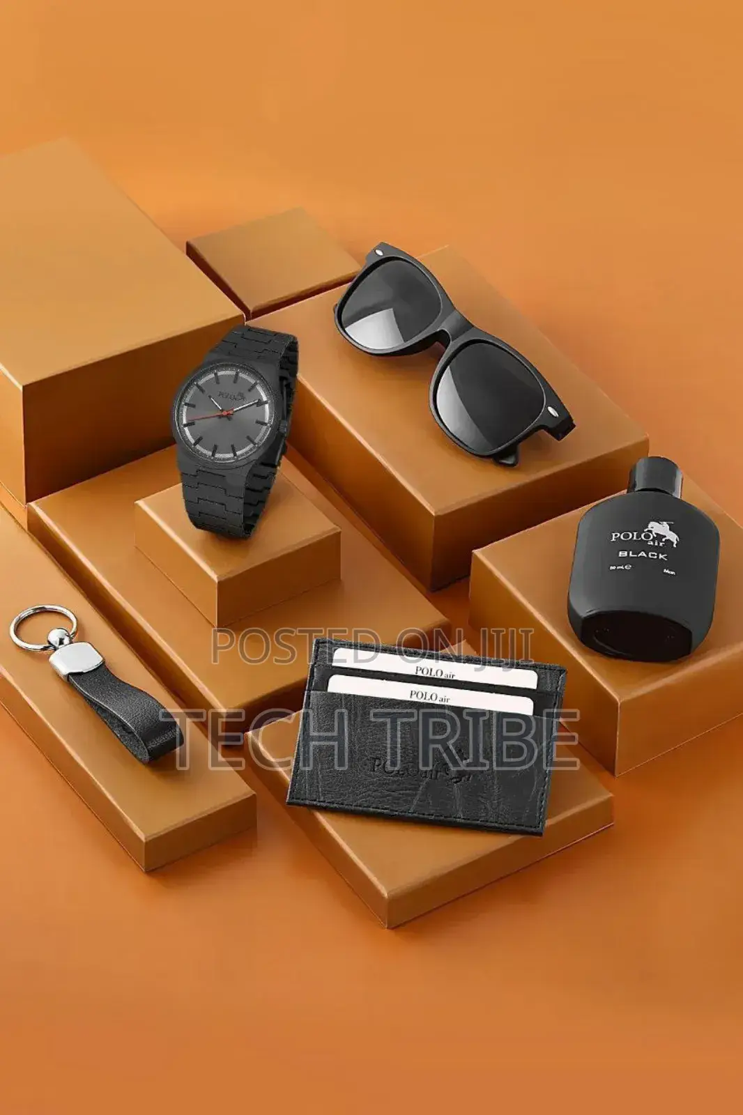 Polo Air Men's Gift Set Watch Glasses Perfume Special Box
