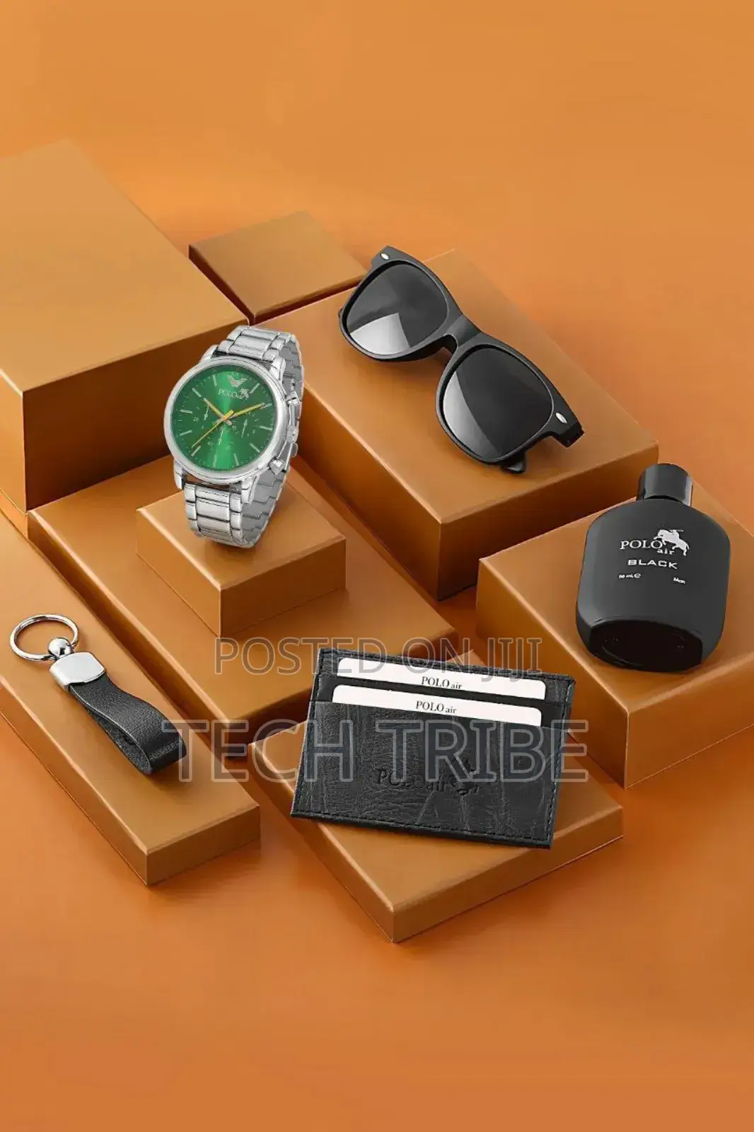 Polo Air Men's Gift Set Watch Glasses Perfume Special Box