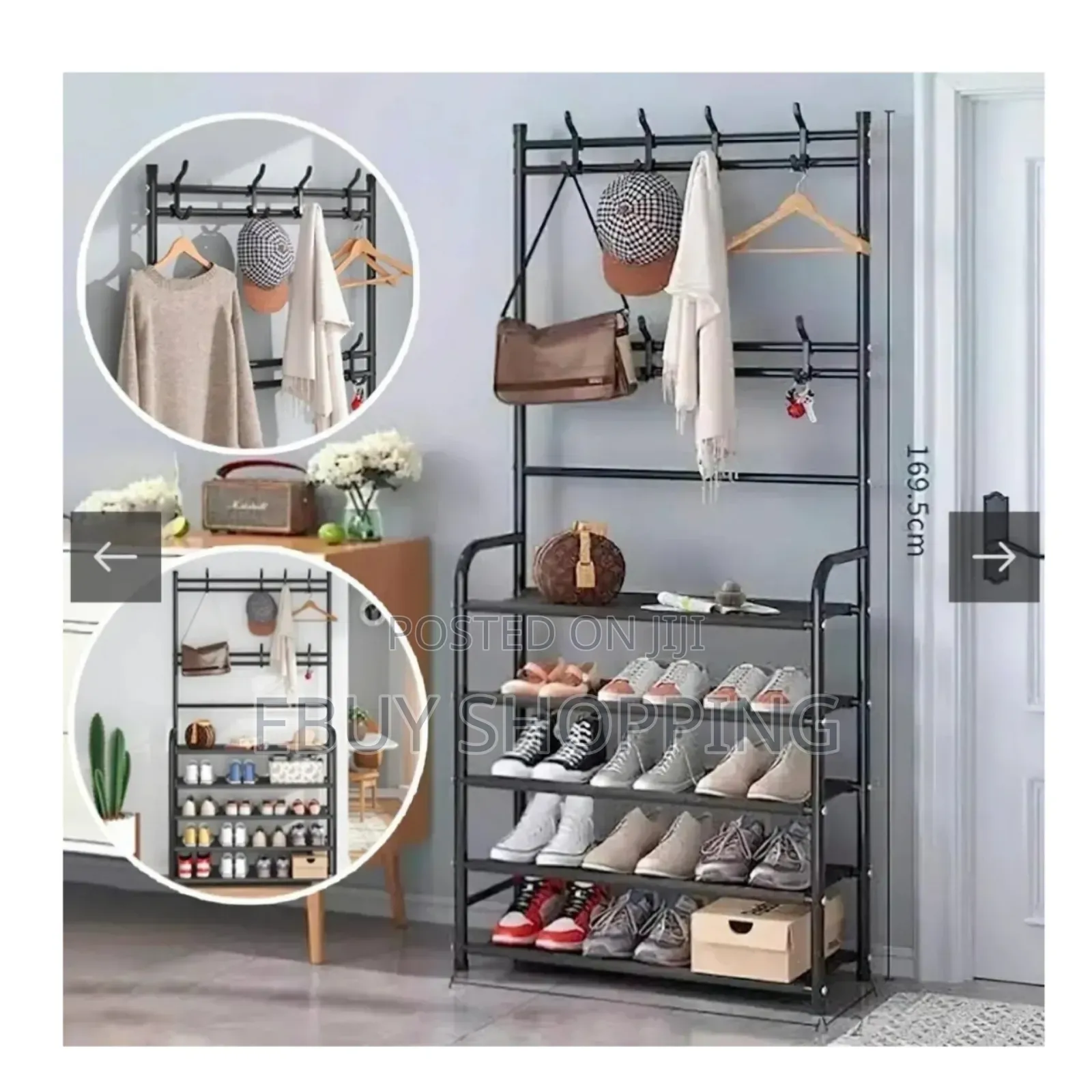 No-Tool Assembly 5-Layer Wardrobe Storage Rack