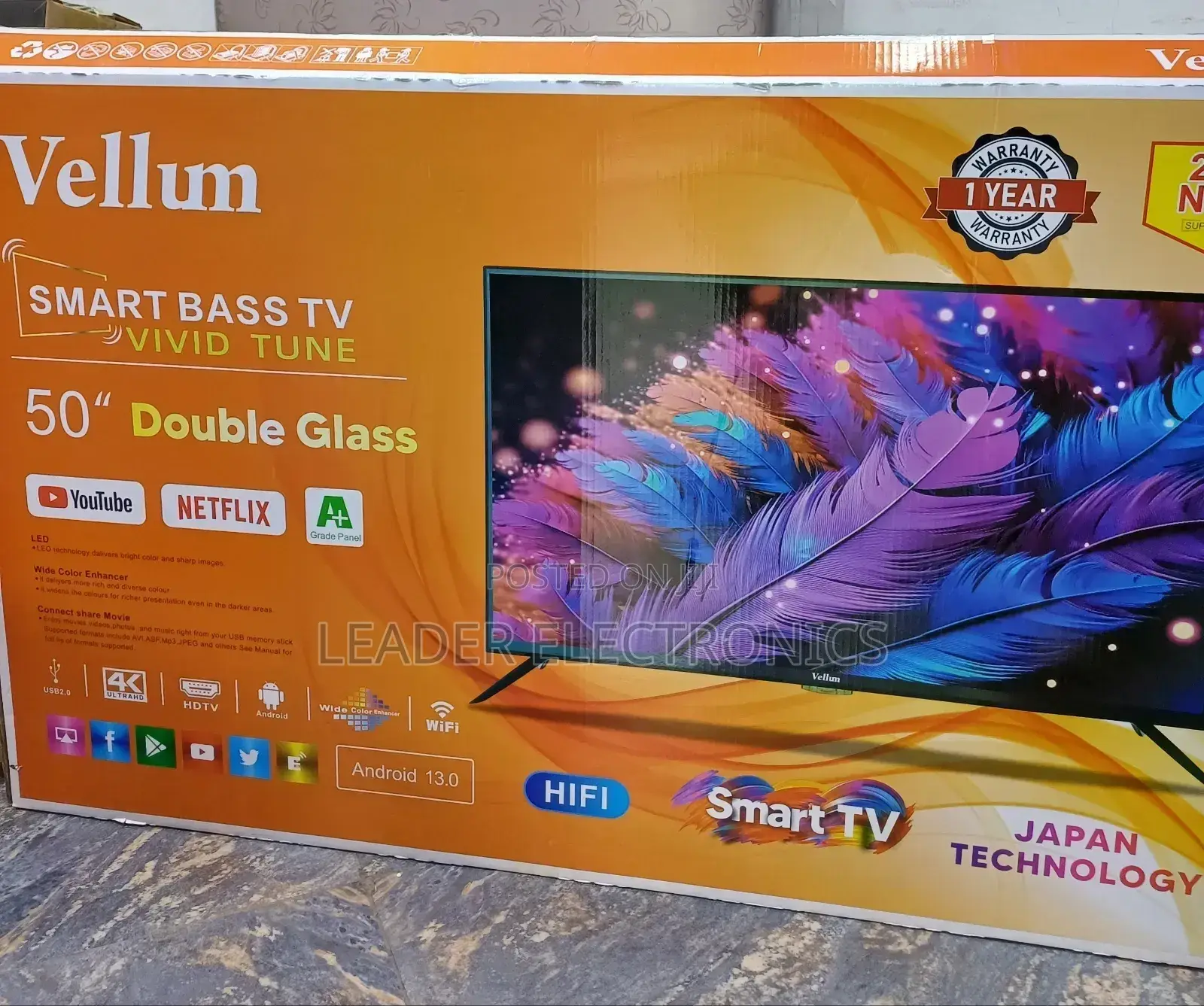 Vellum Tv 50 Inch 55 Inch Smart Android New 2025