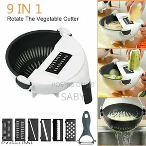 Multifunctional Wet Basket Vegetable Cutter 9in1