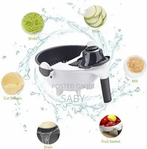 Multifunctional Wet Basket Vegetable Cutter 9in1