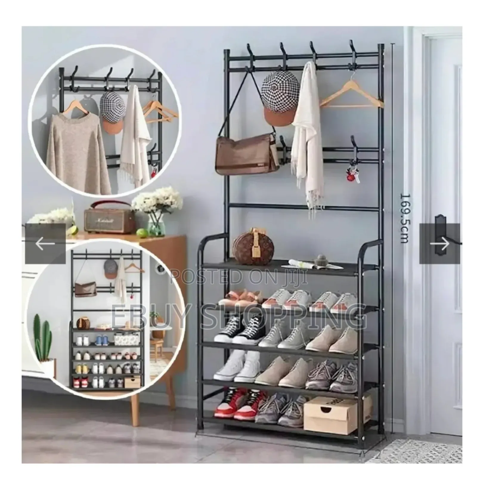 Large Capacity 5-Tier Bedroom Clothes Organizer