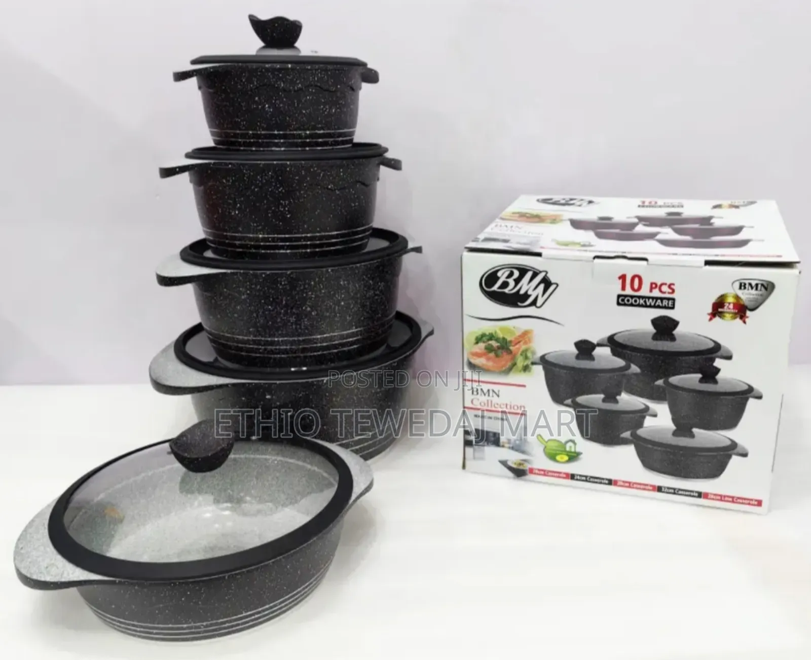 Granite Ceramic Cooking Pots(Aluminium, Induction Bottom)