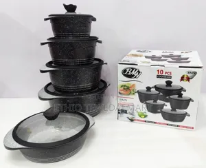 Photo - Granite Ceramic Cooking Pots(Aluminium, Induction Bottom)