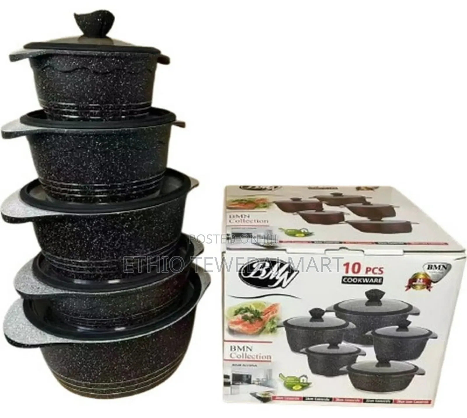 Granite Ceramic Cooking Pots(Aluminium, Induction Bottom)