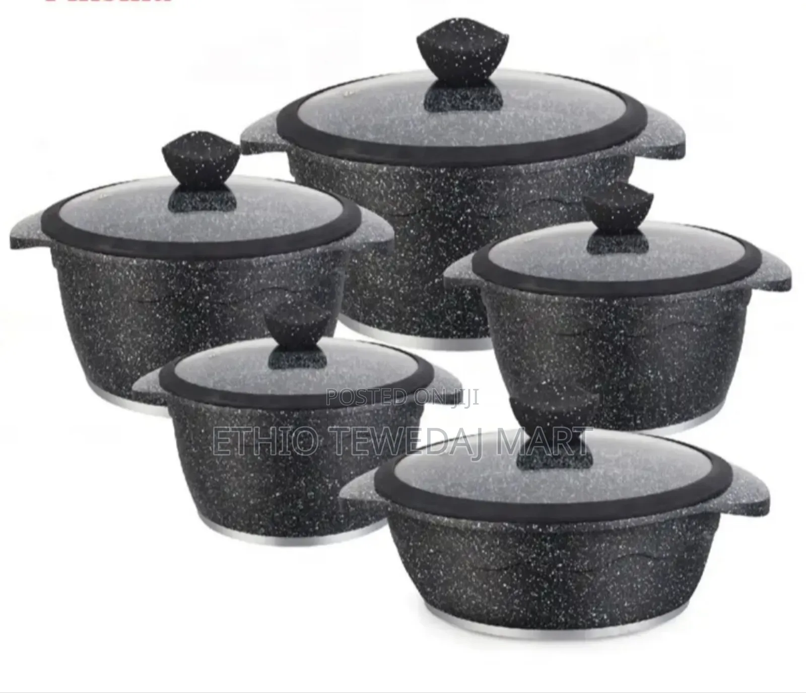 Granite Ceramic Cooking Pots(Aluminium, Induction Bottom)