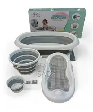 Foldable Baby Bath Tub With Accessories 4-in-1