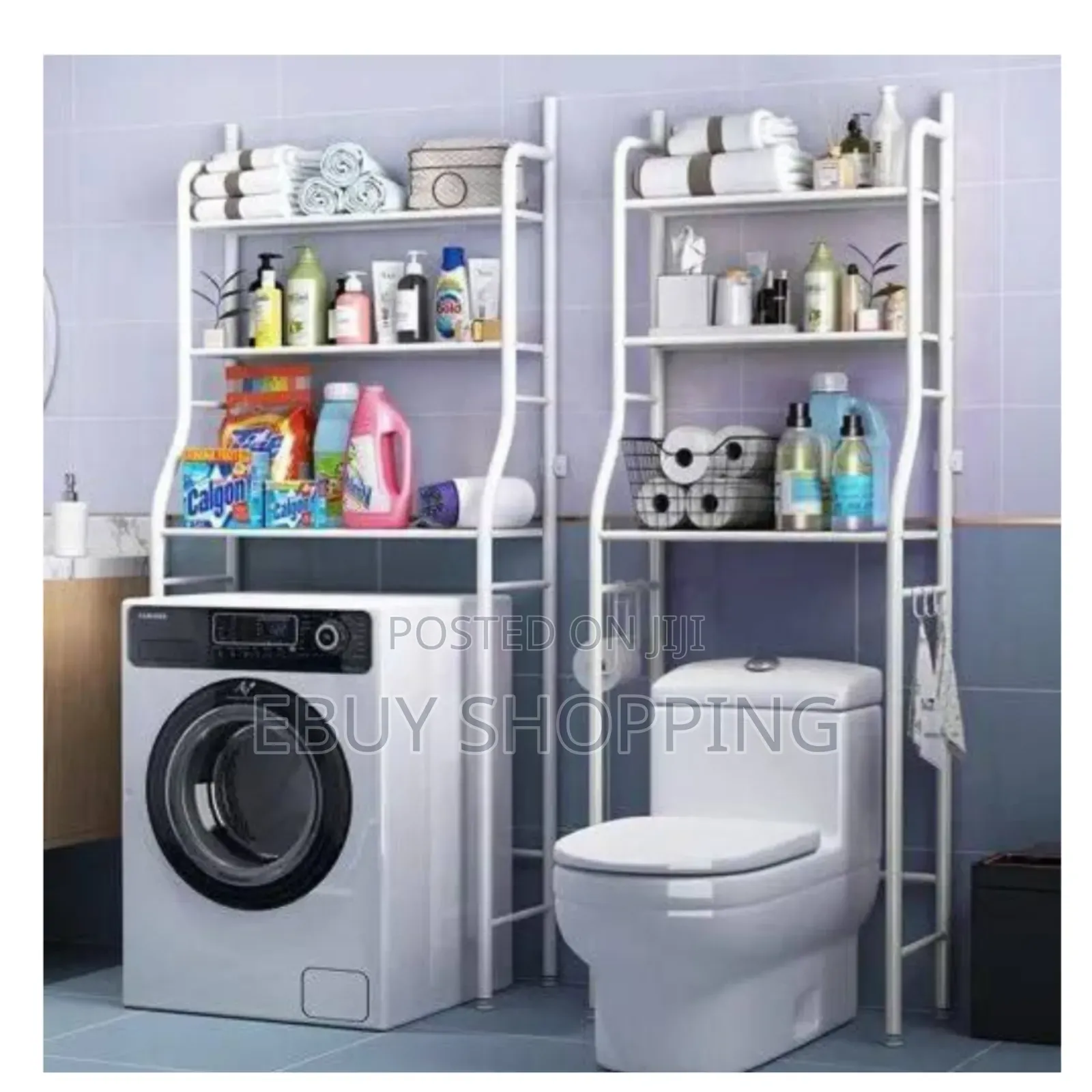 Tiered Tower: Spacious Over Toilet Rack for Bathroom Essentials