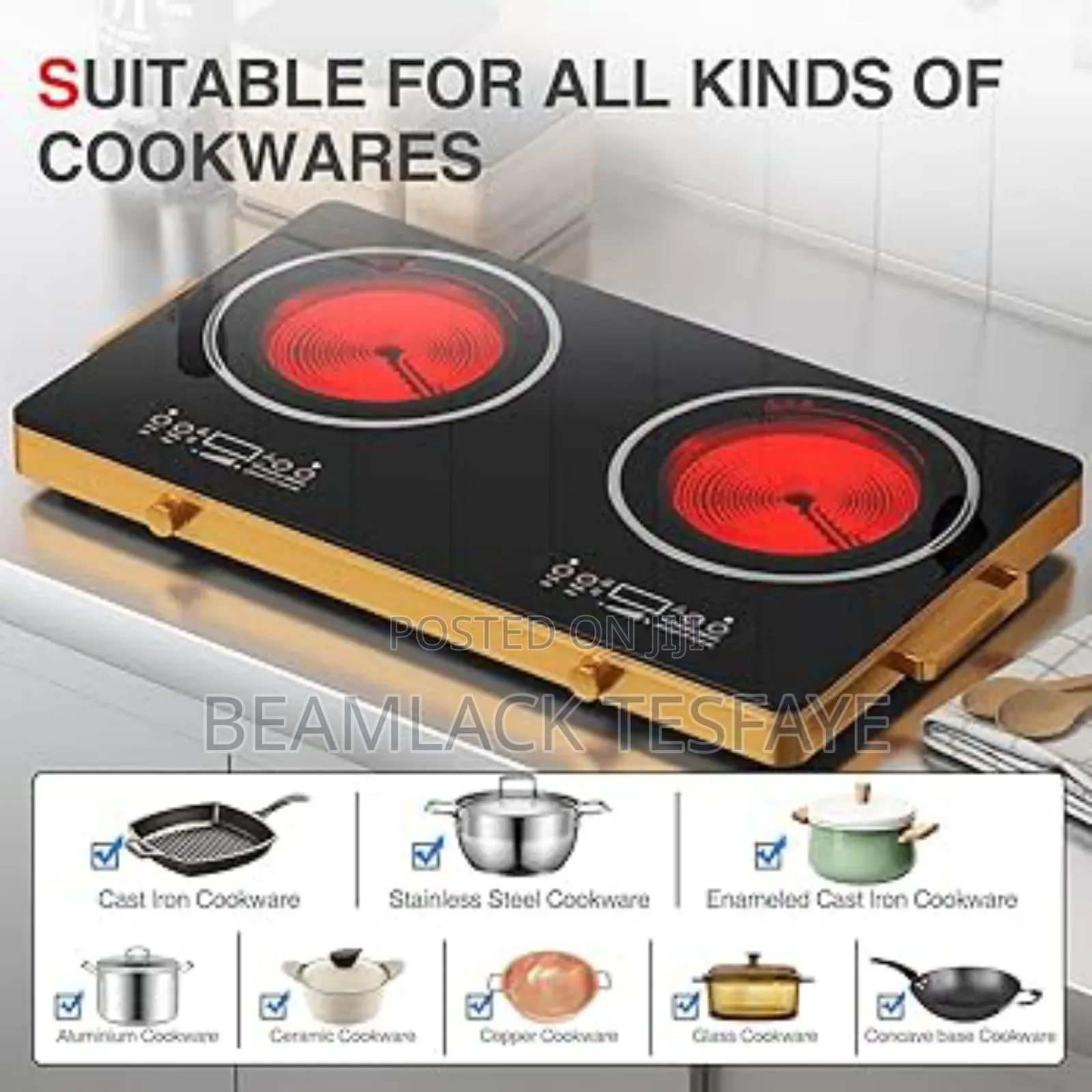 Silver Corlest Electric Ceramic Stove