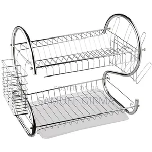 Photo - 2-layer Dish Drainer የኪችን ዕቃዎች ማድረቂያ