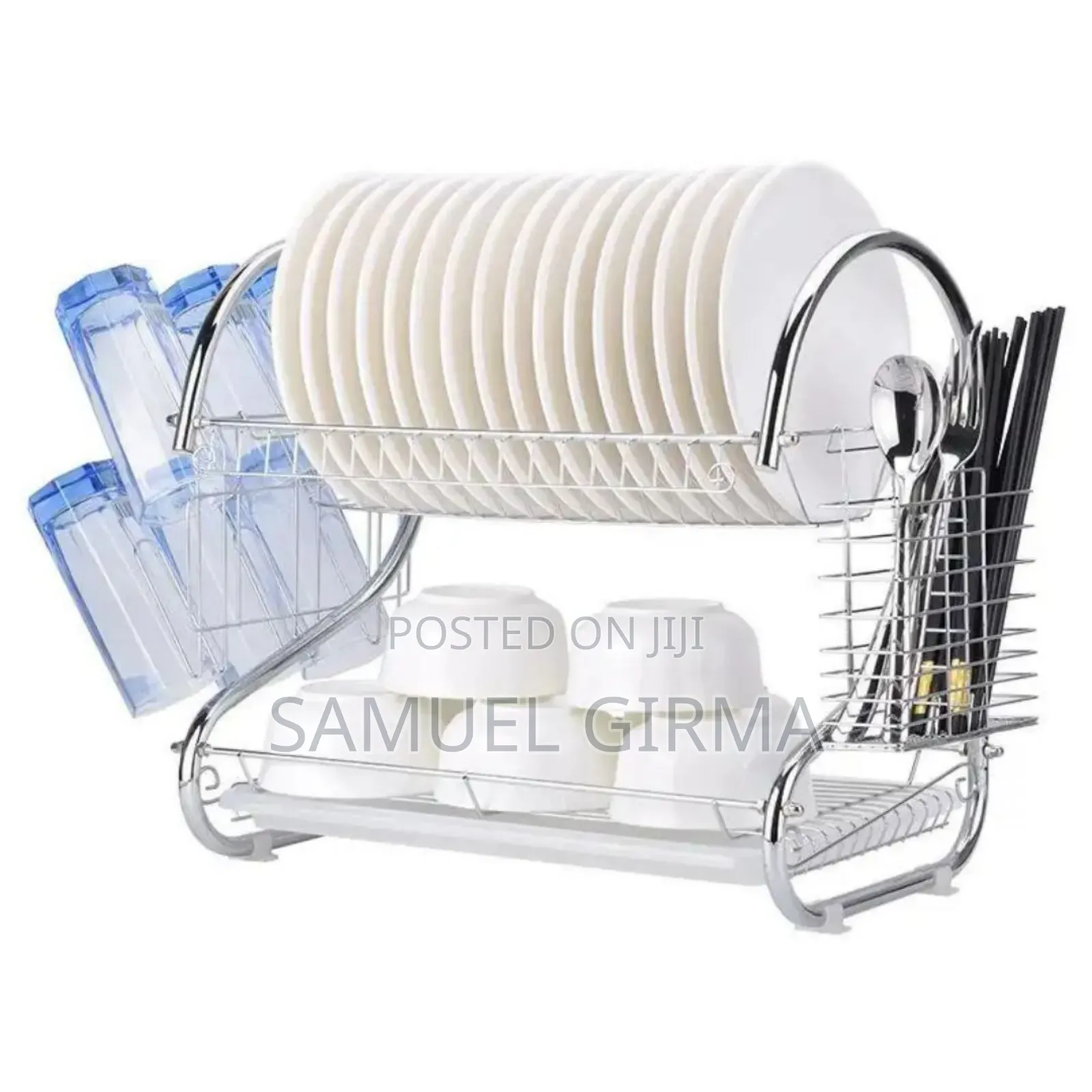 2-layer Dish Drainer የኪችን ዕቃዎች ማድረቂያ