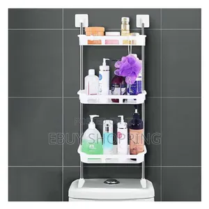 Modern Bathroom Storage Rack–Holds Toiletries, Plants More