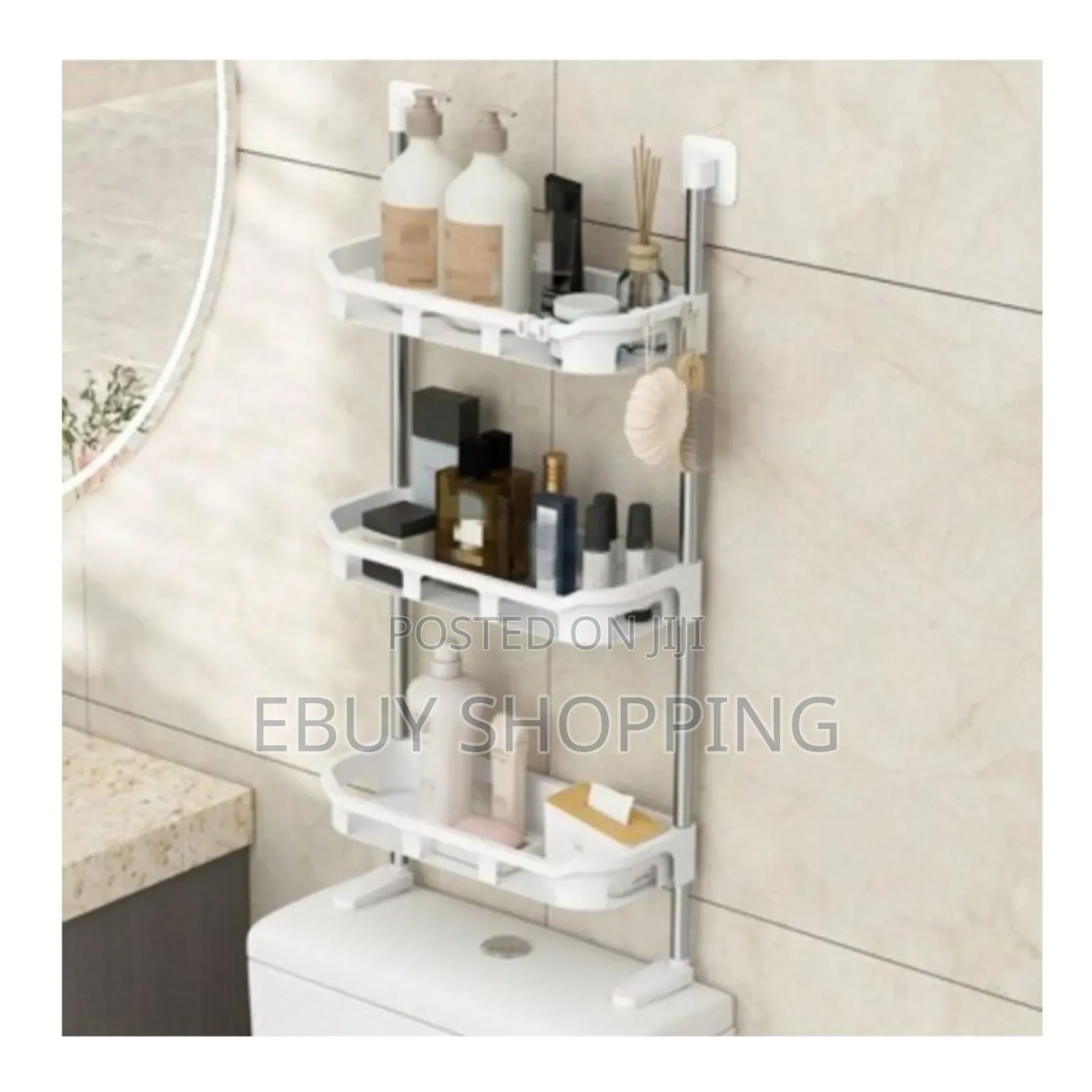 **Durable Steel Plastic Toilet Shelf – Easy to Assemble!*